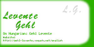 levente gehl business card